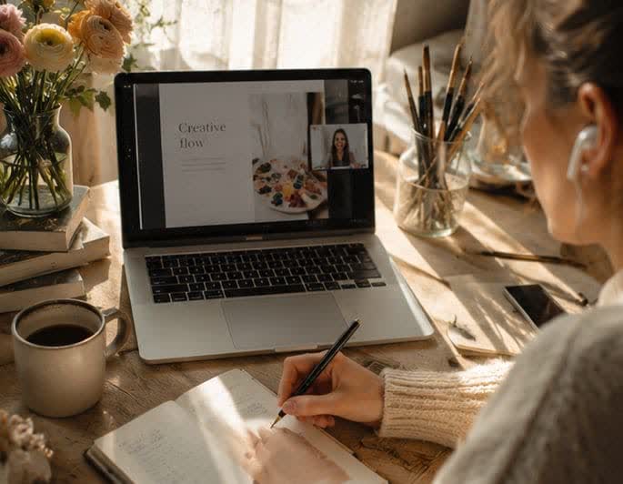 An online creative session